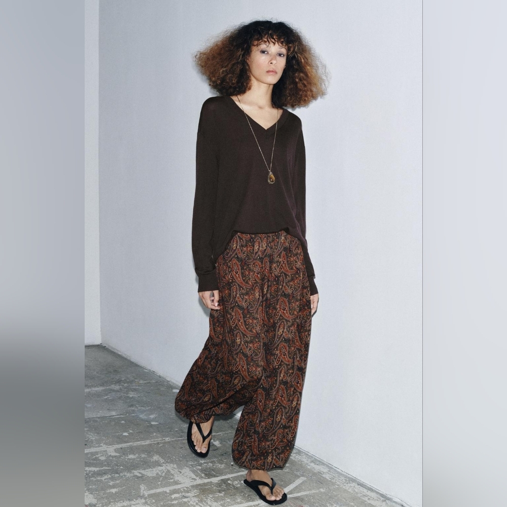 NWT Zara Paisley Bloomer Pants